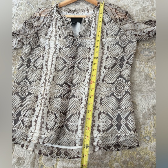 J. Crew Collection Sheer Silk Blouse in Reptile Print - Picture 8 of 9